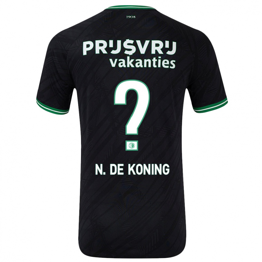 Homme Football Maillot Nick De Koning #0 Noir Vert Tenues Extérieur 2024/25