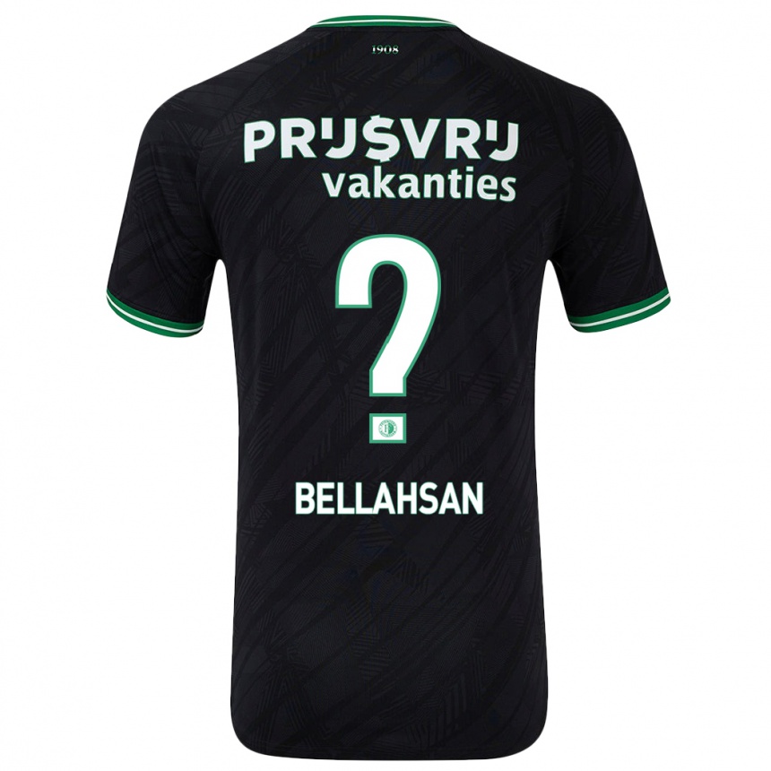 Homme Football Maillot Jawad Bellahsan #0 Noir Vert Tenues Extérieur 2024/25