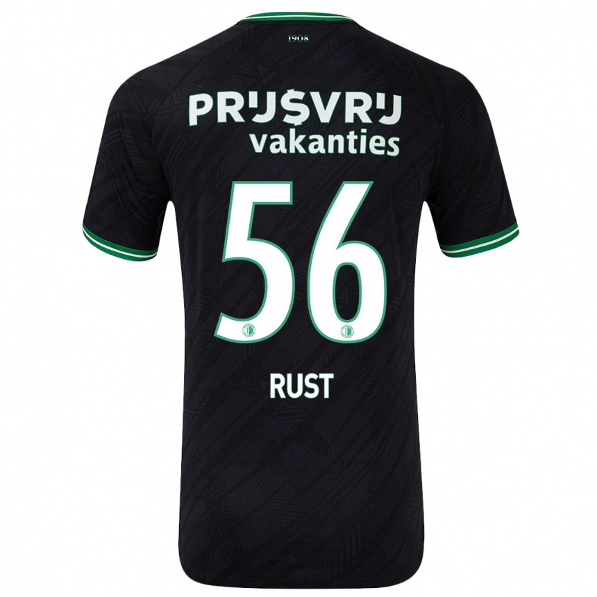 Homme Football Maillot Fabiano Rust #56 Noir Vert Tenues Extérieur 2024/25