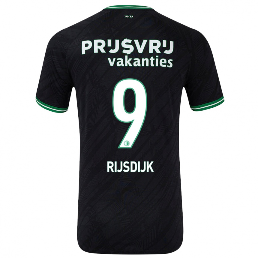 Homme Football Maillot Pia Rijsdijk #9 Noir Vert Tenues Extérieur 2024/25