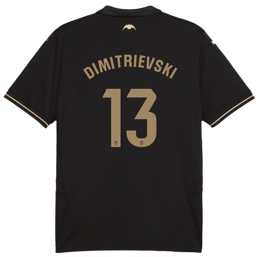 Homme Football Maillot Stole Dimitrievski #13 Noir Tenues Extérieur 2024/25