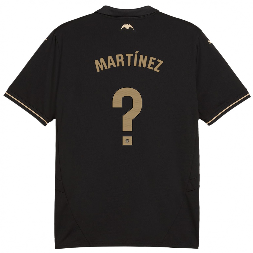 Homme Football Maillot David Martínez #0 Noir Tenues Extérieur 2024/25