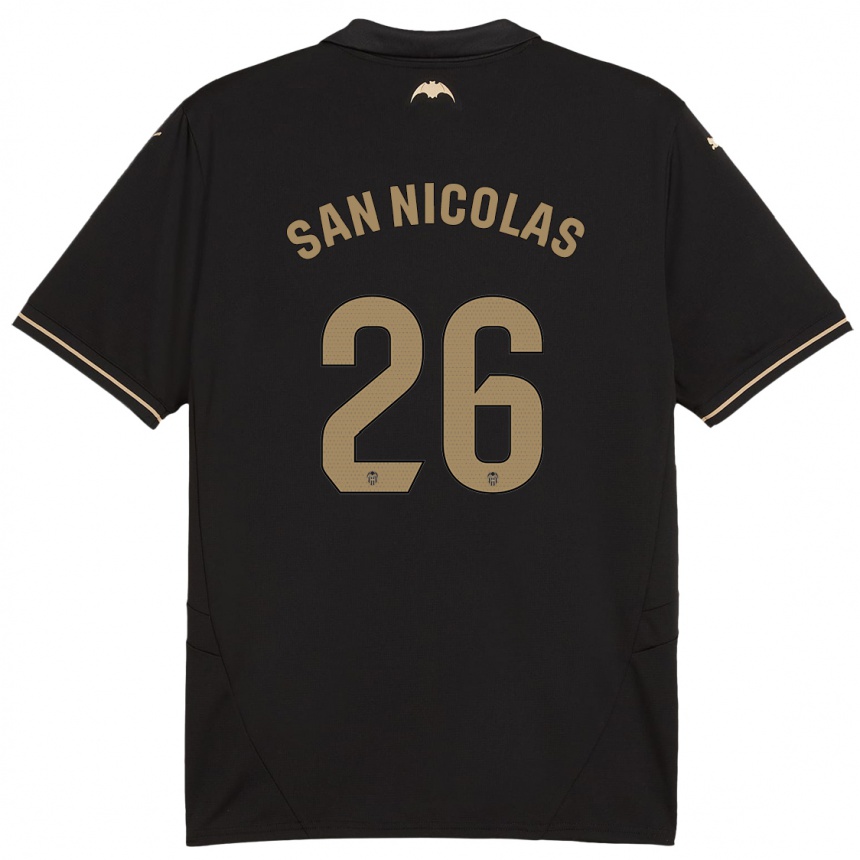 Homme Football Maillot Olga San Nicolas #26 Noir Tenues Extérieur 2024/25