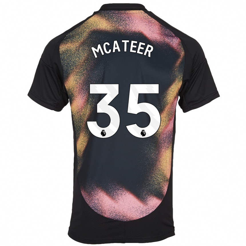 Homme Football Maillot Kasey Mcateer #35 Noir Blanc Tenues Extérieur 2024/25