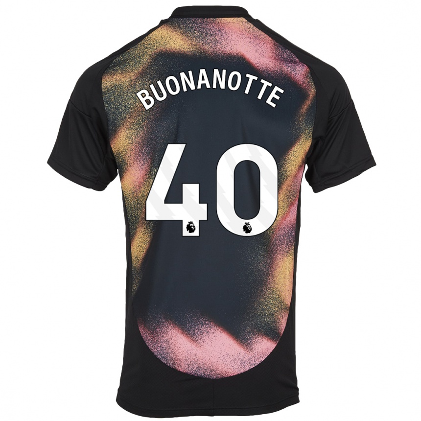 Homme Football Maillot Facundo Buonanotte #40 Noir Blanc Tenues Extérieur 2024/25