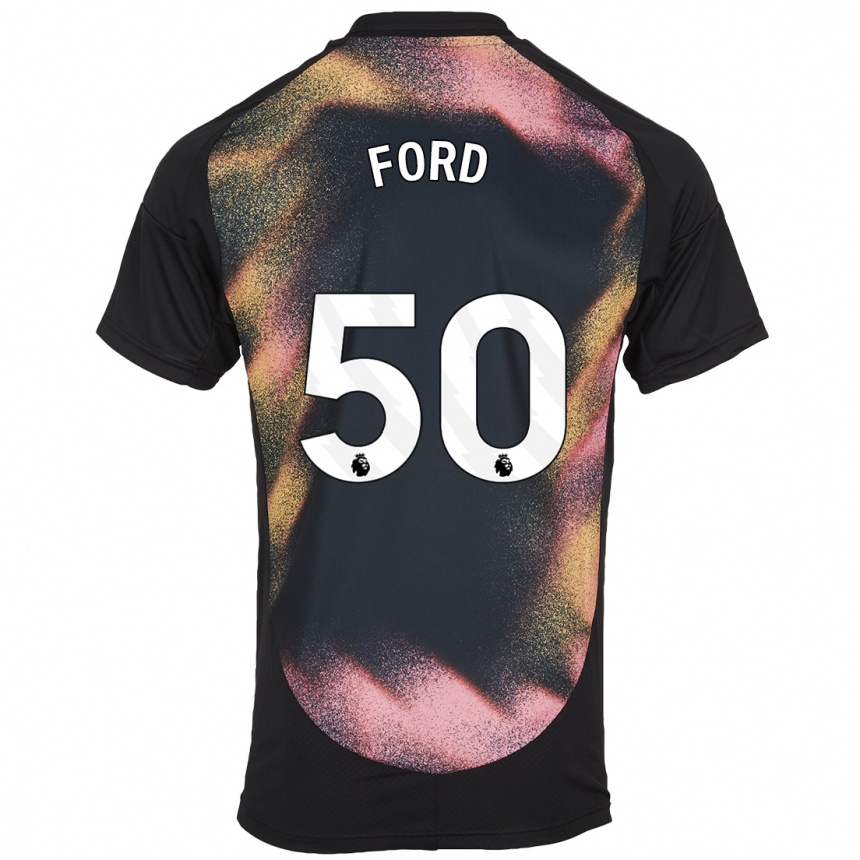 Homme Football Maillot Harvey Godsmark-Ford #50 Noir Blanc Tenues Extérieur 2024/25