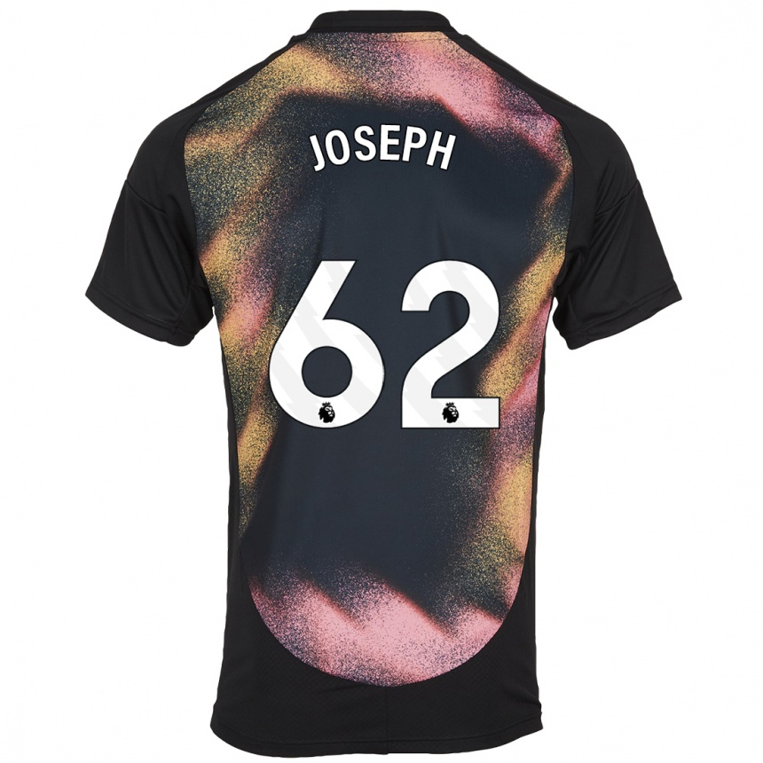 Homme Football Maillot Jayden Joseph #62 Noir Blanc Tenues Extérieur 2024/25