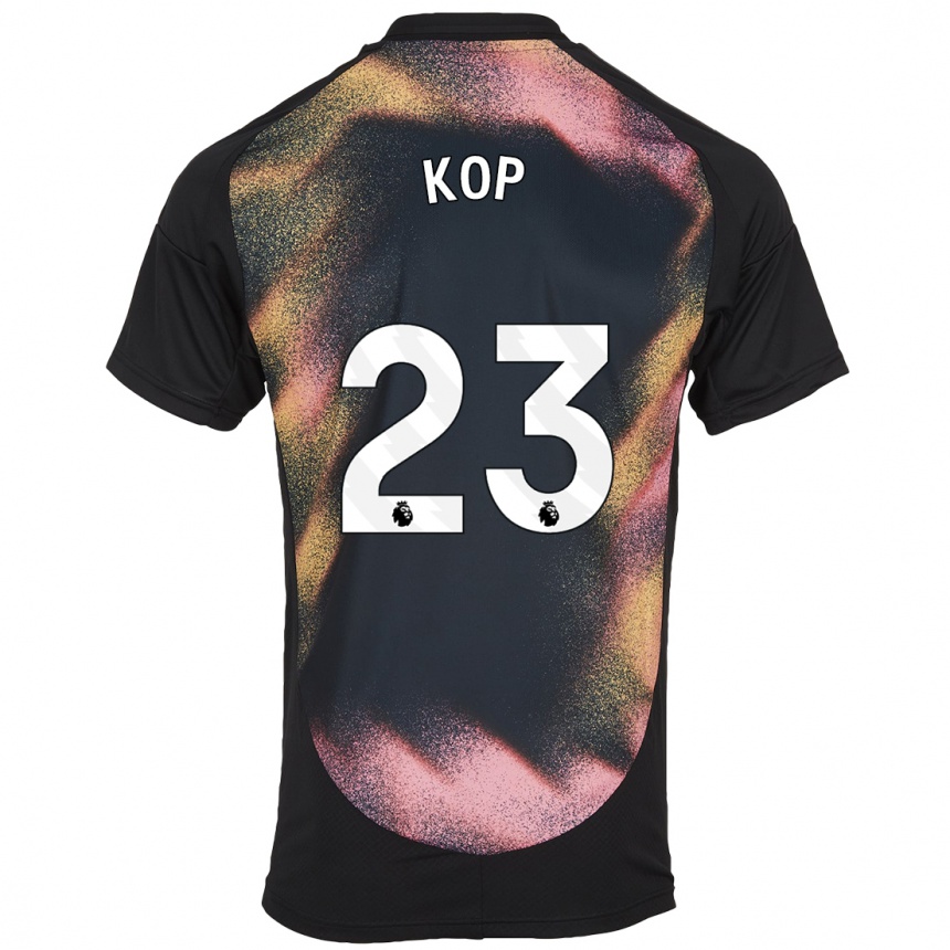 Homme Football Maillot Lize Kop #23 Noir Blanc Tenues Extérieur 2024/25