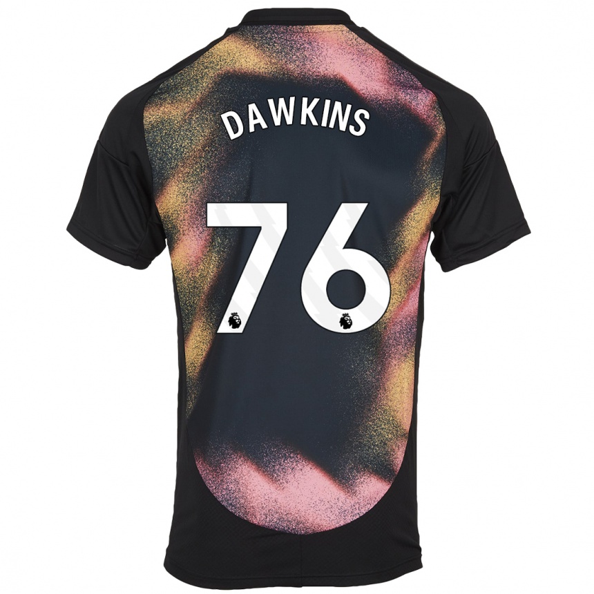 Homme Football Maillot Kartell Dawkins #76 Noir Blanc Tenues Extérieur 2024/25