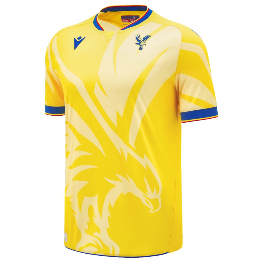 Homme Football Maillot Votre Nom #0 Jaune Tenues Extérieur 2024/25