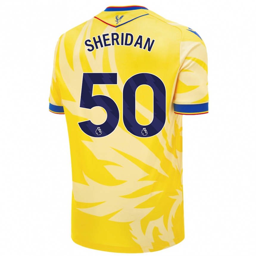 Homme Football Maillot Joe Sheridan #50 Jaune Tenues Extérieur 2024/25