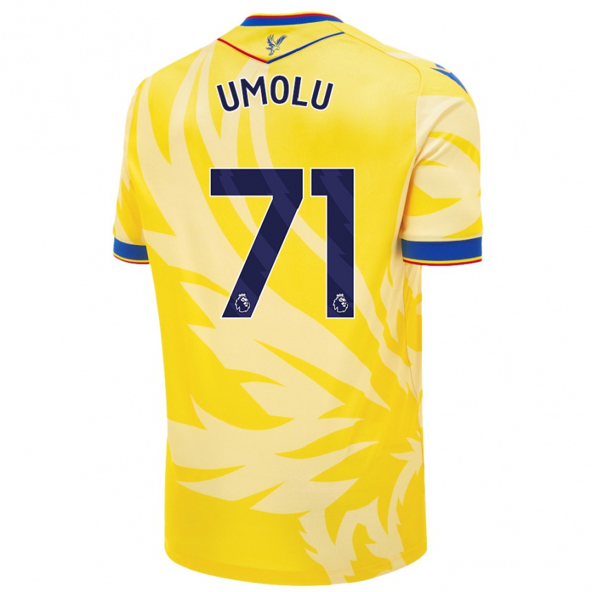 Homme Football Maillot Jemiah Umolu #71 Jaune Tenues Extérieur 2024/25