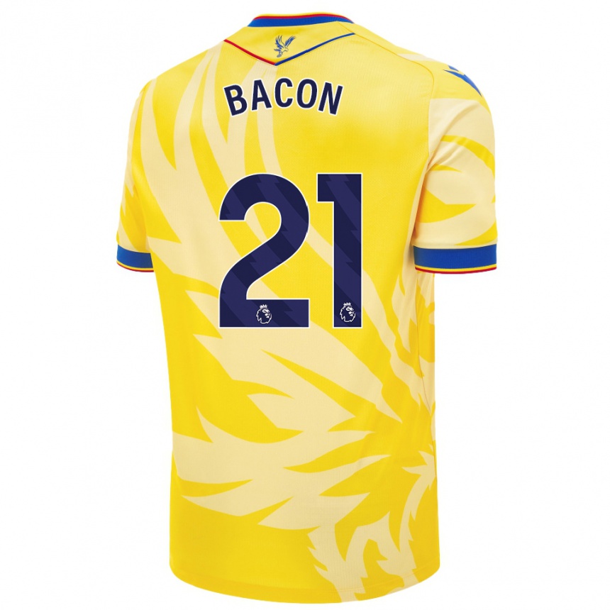 Homme Football Maillot Skye Bacon #21 Jaune Tenues Extérieur 2024/25