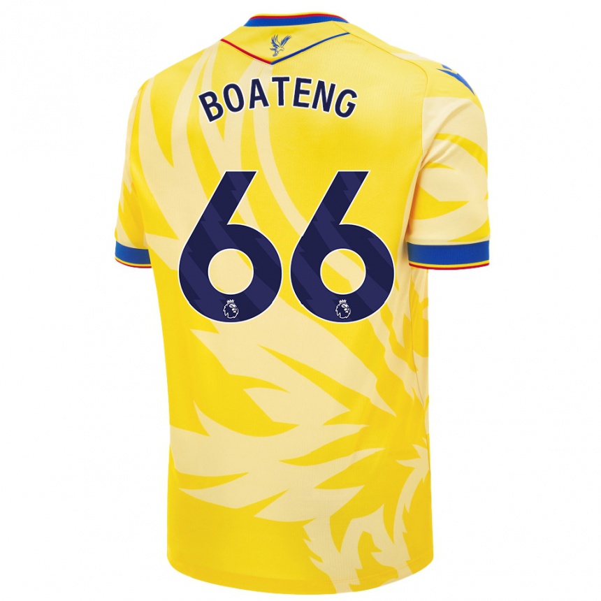 Homme Football Maillot David Boateng #66 Jaune Tenues Extérieur 2024/25