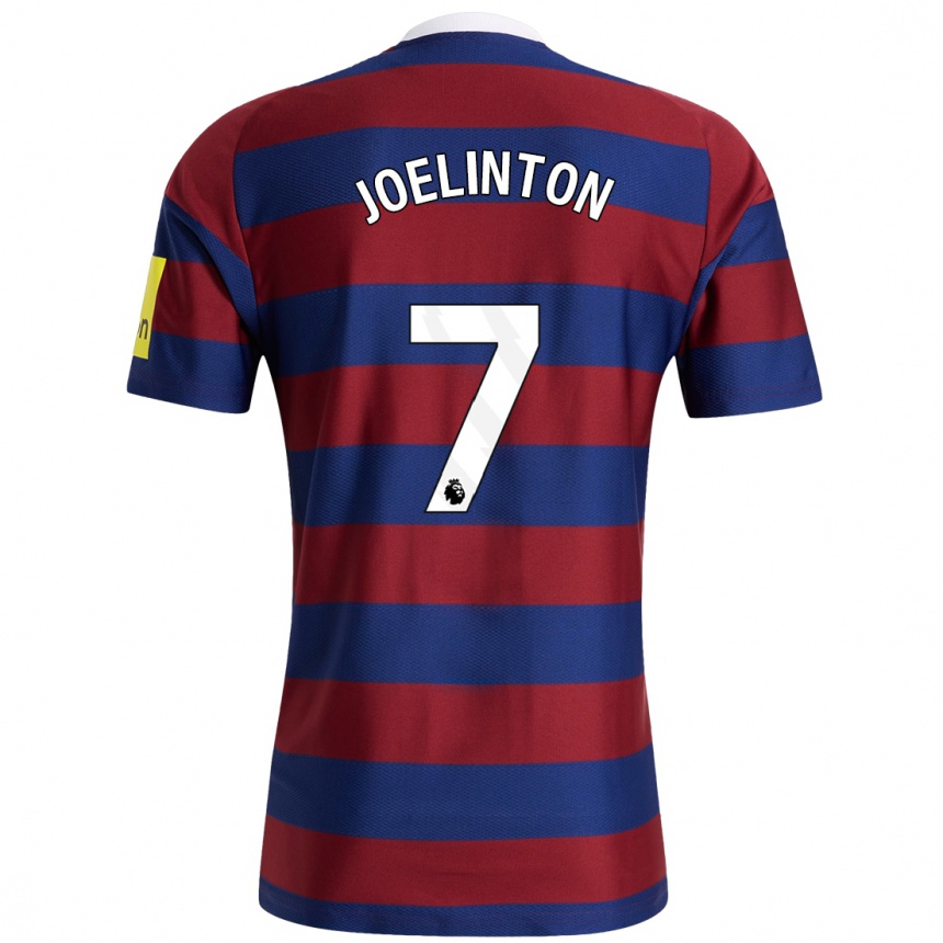 Homme Football Maillot Joelinton #7 Bordeaux Bleu Marine Tenues Extérieur 2024/25