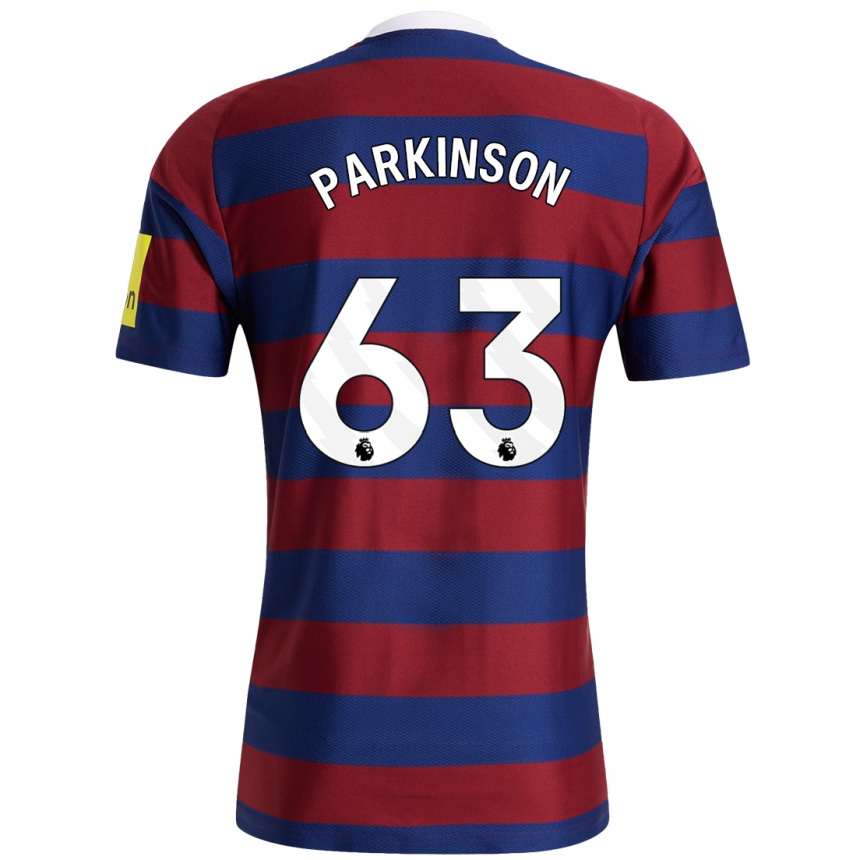 Homme Football Maillot Ben Parkinson #63 Bordeaux Bleu Marine Tenues Extérieur 2024/25