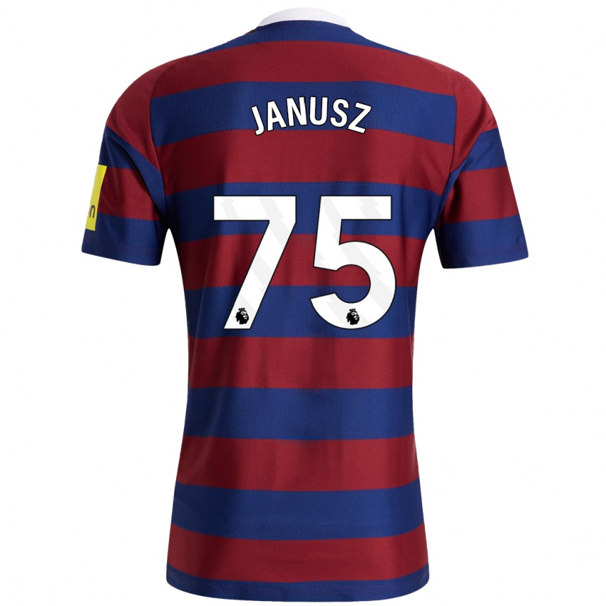 Homme Football Maillot Adrian Janusz #75 Bordeaux Bleu Marine Tenues Extérieur 2024/25