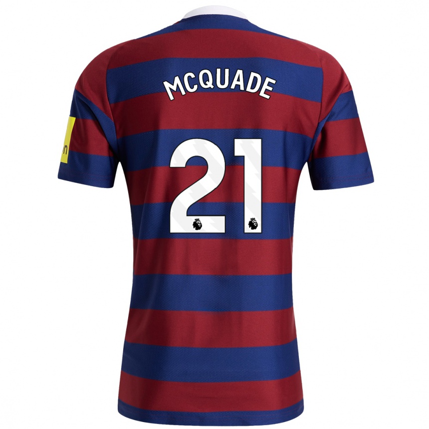 Homme Football Maillot Jasmine Mcquade #21 Bordeaux Bleu Marine Tenues Extérieur 2024/25