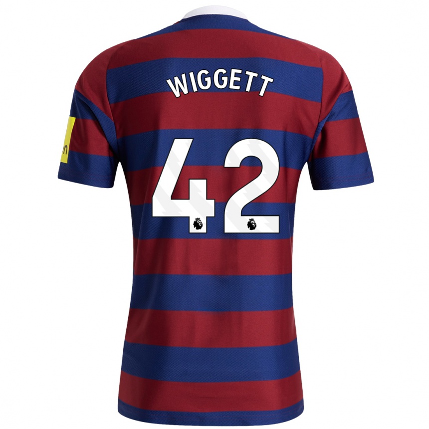 Homme Football Maillot Charlie Wiggett #42 Bordeaux Bleu Marine Tenues Extérieur 2024/25