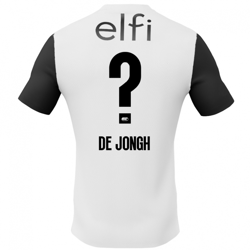 Homme Football Maillot Iain De Jongh #0 Blanc Noir Tenues Extérieur 2024/25