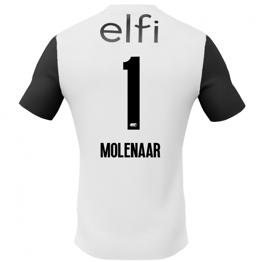 Homme Football Maillot Finn Molenaar #1 Blanc Noir Tenues Extérieur 2024/25