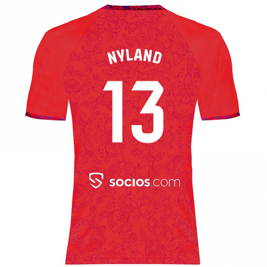 Homme Football Maillot Ørjan Nyland #13 Rouge Tenues Extérieur 2024/25