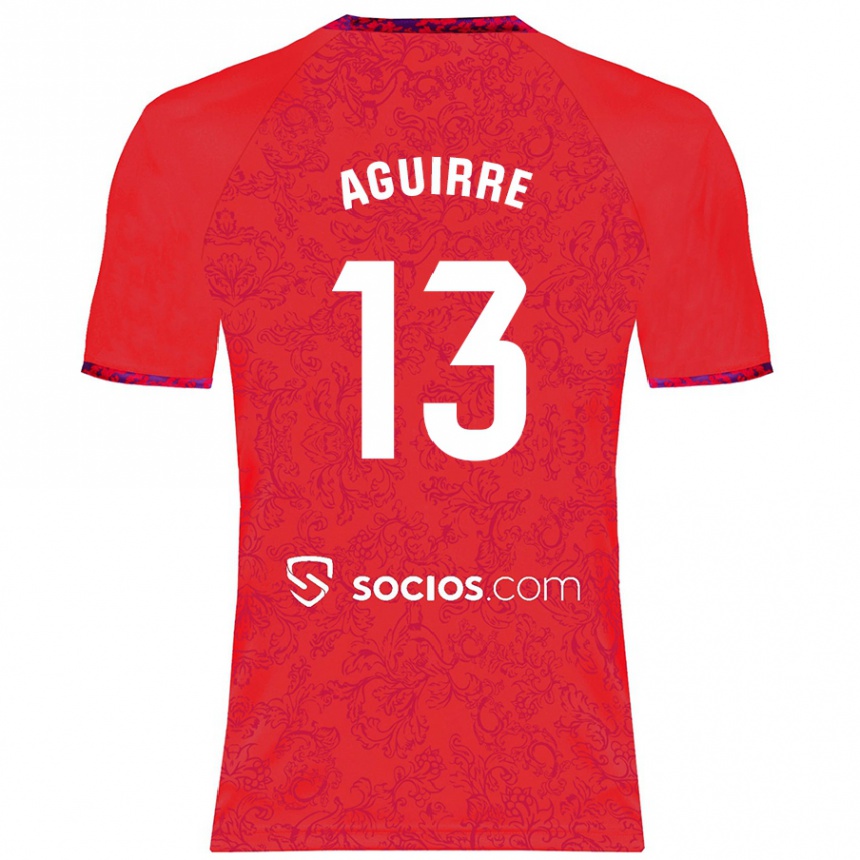 Homme Football Maillot Yolanda Aguirre #13 Rouge Tenues Extérieur 2024/25