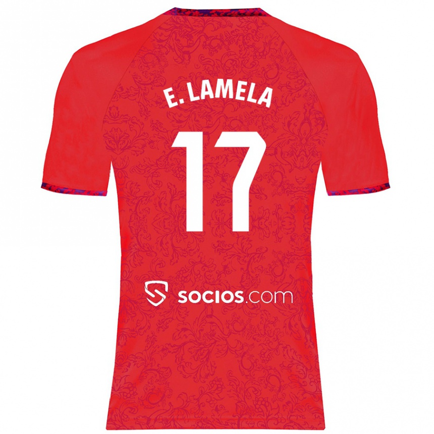 Homme Football Maillot Erik Lamela #17 Rouge Tenues Extérieur 2024/25