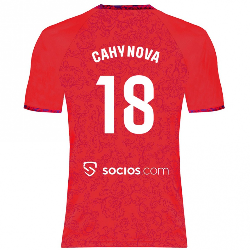 Homme Football Maillot Klara Cahynova #18 Rouge Tenues Extérieur 2024/25