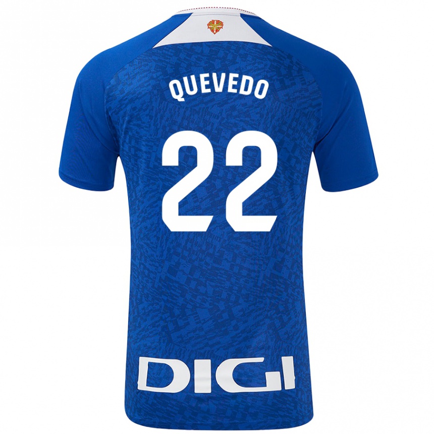 Homme Football Maillot Ugaitz Quevedo #22 Bleu Roi Tenues Extérieur 2024/25