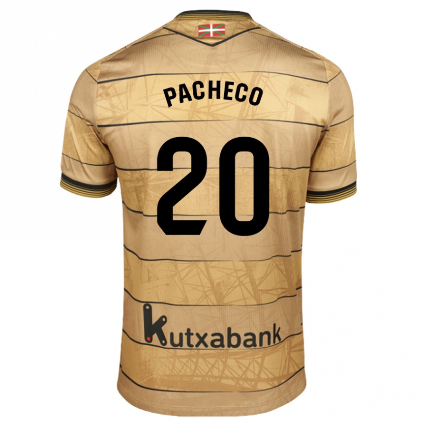 Homme Football Maillot Jon Pacheco #20 Marron Tenues Extérieur 2024/25