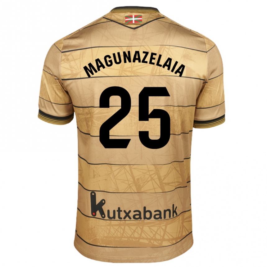 Homme Football Maillot Jon Magunazelaia #25 Marron Tenues Extérieur 2024/25