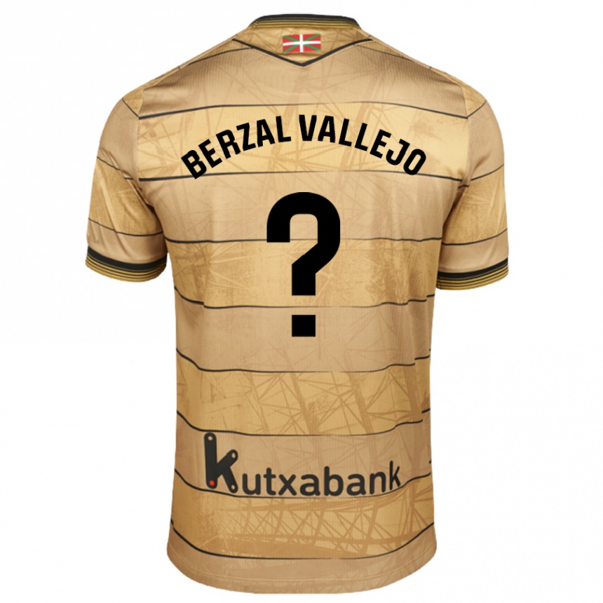 Homme Football Maillot Asier Berzal Vallejo #0 Marron Tenues Extérieur 2024/25