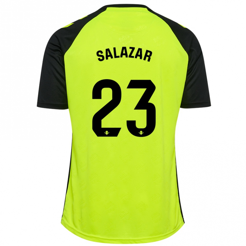 Homme Football Maillot Noelia Salazar #23 Jaune Fluo Noir Tenues Extérieur 2024/25