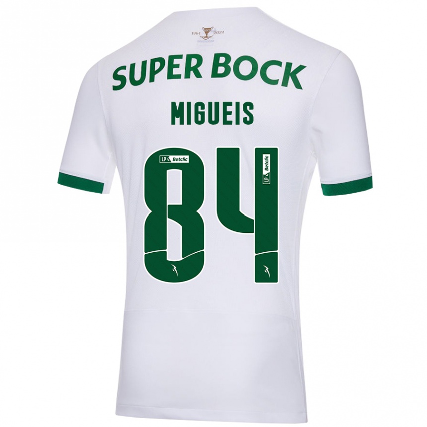 Homme Football Maillot Pedro Miguéis #84 Blanc Vert Tenues Extérieur 2024/25