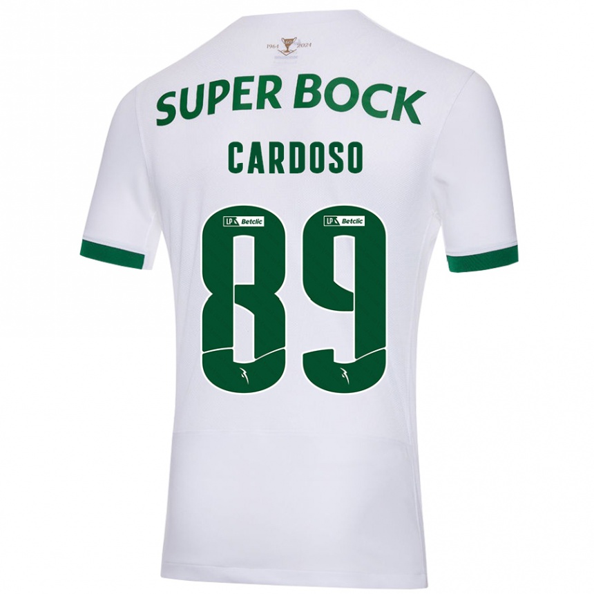 Homme Football Maillot Nilton Cardoso #89 Blanc Vert Tenues Extérieur 2024/25