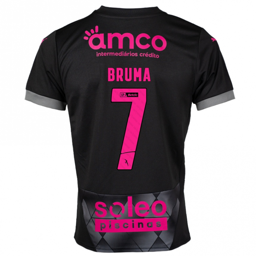 Homme Football Maillot Bruma #7 Noir Rose Tenues Extérieur 2024/25