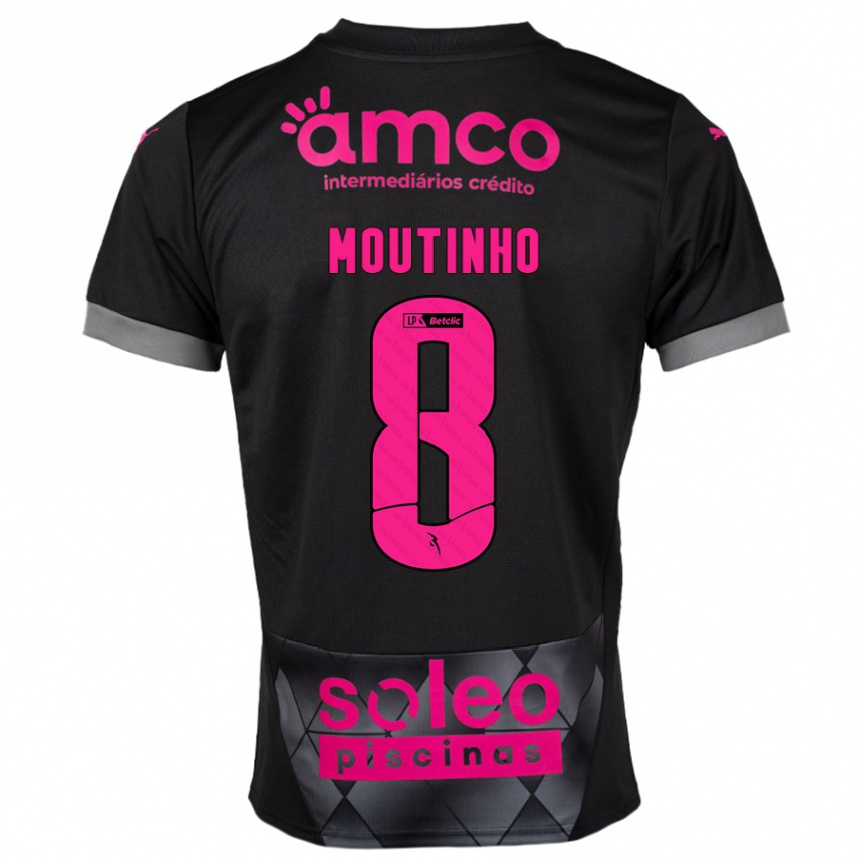 Homme Football Maillot João Moutinho #8 Noir Rose Tenues Extérieur 2024/25