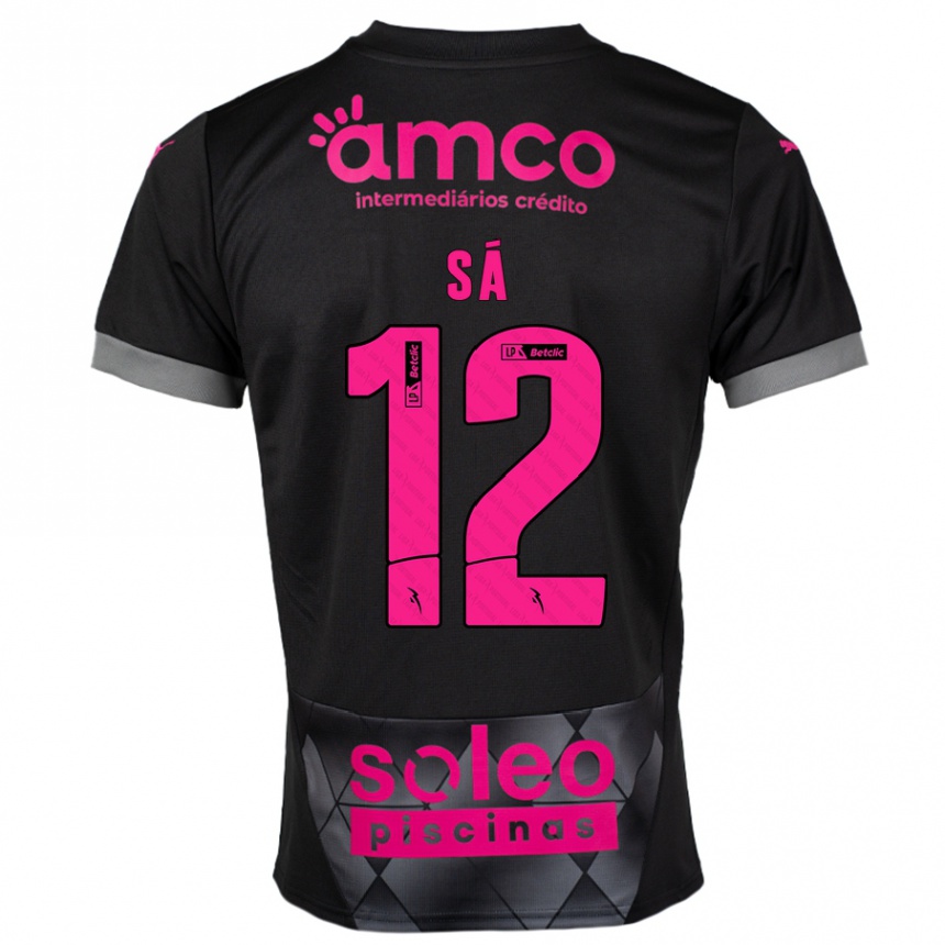 Homme Football Maillot Tiago Sá #12 Noir Rose Tenues Extérieur 2024/25