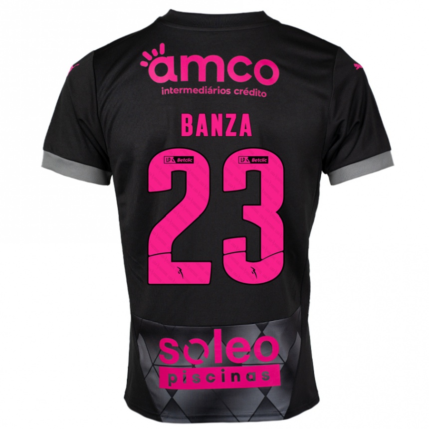 Homme Football Maillot Simon Banza #23 Noir Rose Tenues Extérieur 2024/25