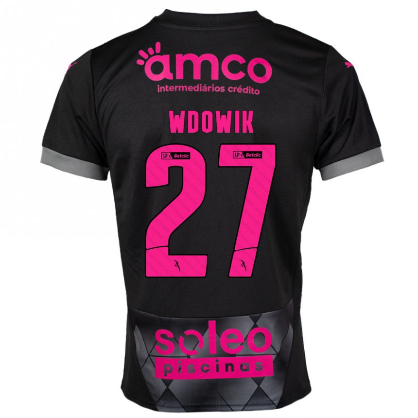 Homme Football Maillot Bartlomiej Wdowik #27 Noir Rose Tenues Extérieur 2024/25