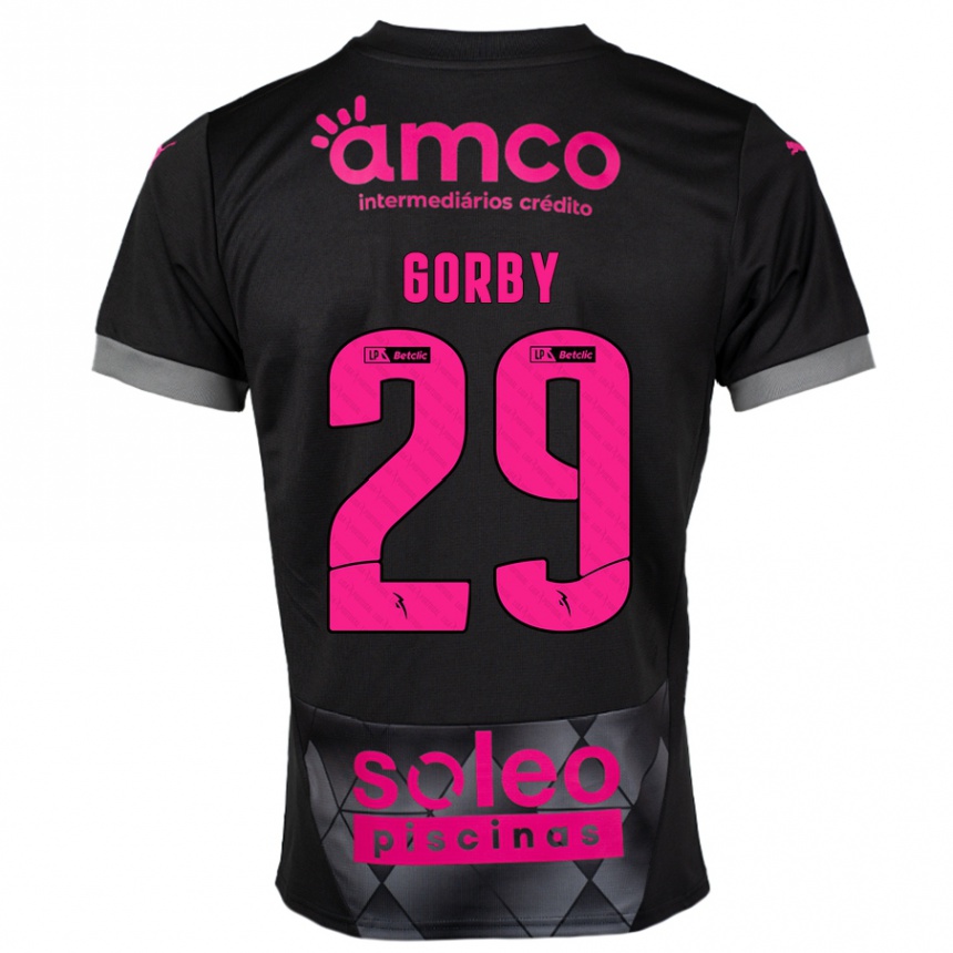 Homme Football Maillot Gorby #29 Noir Rose Tenues Extérieur 2024/25