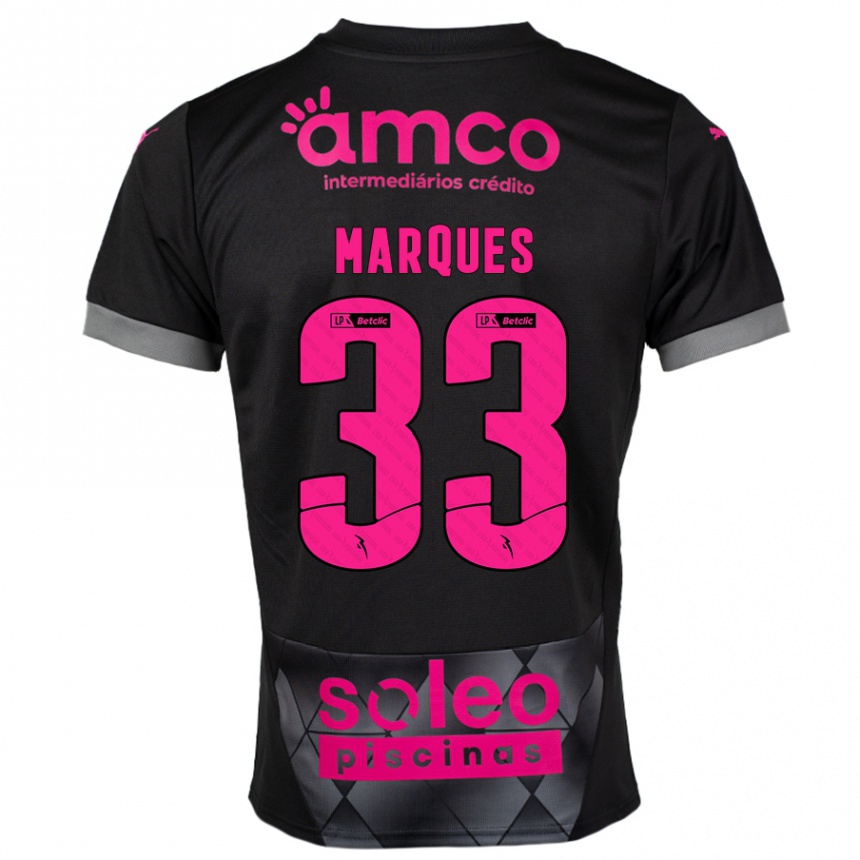 Homme Football Maillot João Marques #33 Noir Rose Tenues Extérieur 2024/25