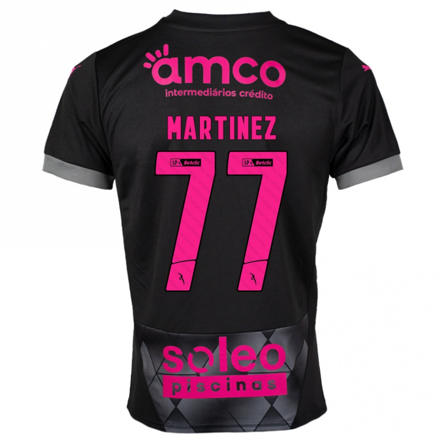 Homme Football Maillot Gabri Martínez #77 Noir Rose Tenues Extérieur 2024/25