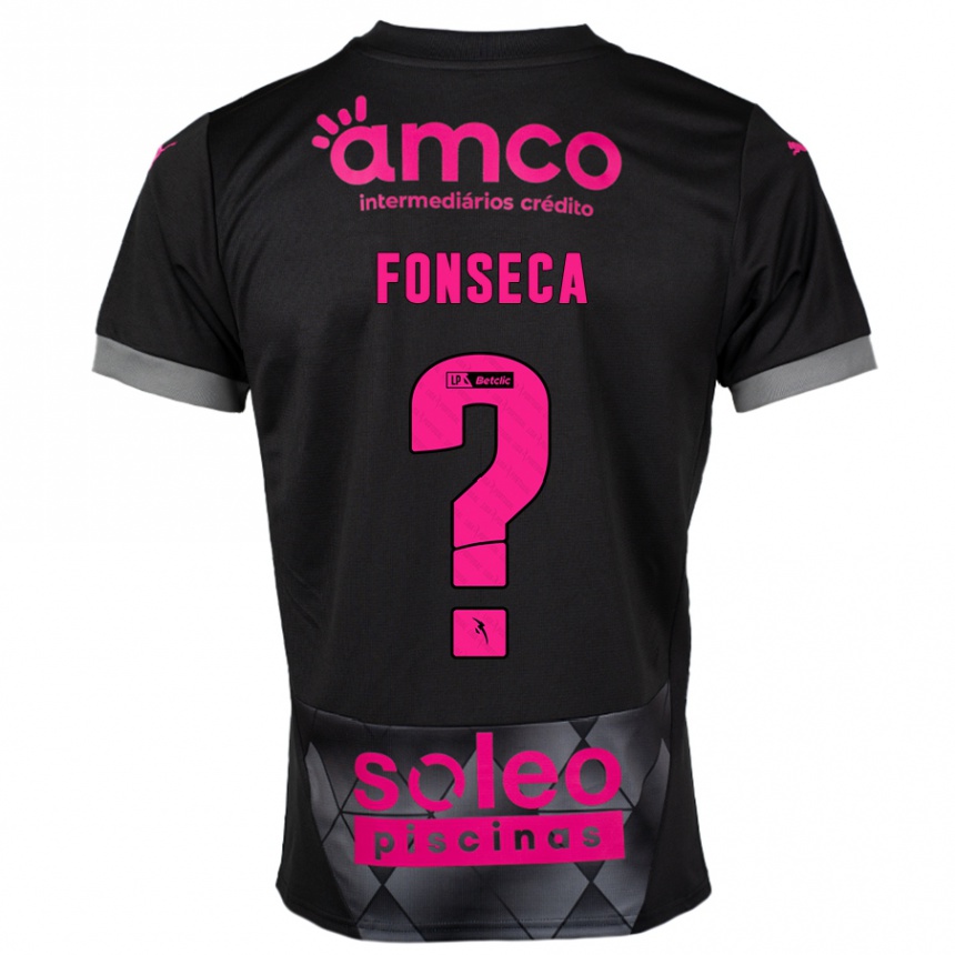 Homme Football Maillot Diogo Fonseca #0 Noir Rose Tenues Extérieur 2024/25