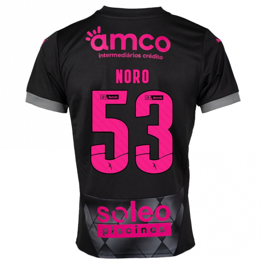 Homme Football Maillot Jonatás Noro #53 Noir Rose Tenues Extérieur 2024/25