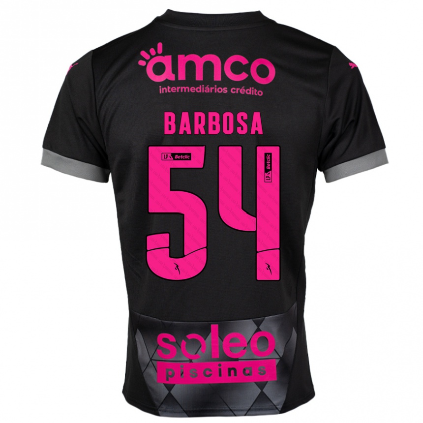 Homme Football Maillot Guilherme Barbosa #54 Noir Rose Tenues Extérieur 2024/25