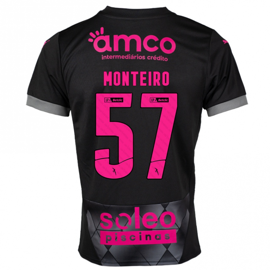 Homme Football Maillot Jordan Monteiro #57 Noir Rose Tenues Extérieur 2024/25