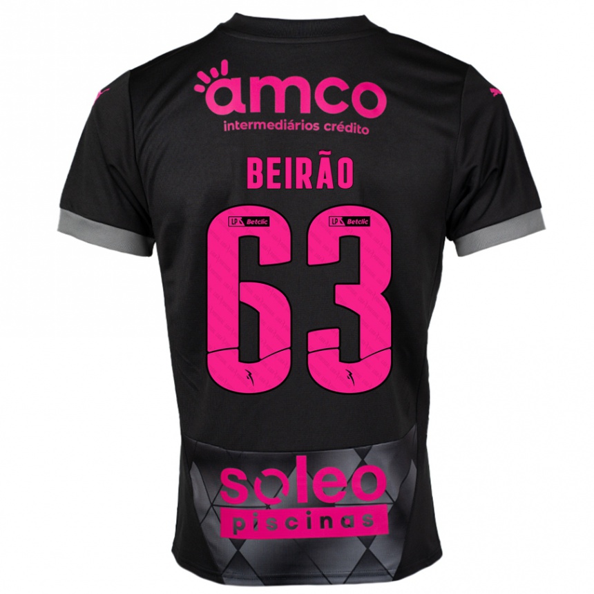 Homme Football Maillot Rodrigo Beirão #63 Noir Rose Tenues Extérieur 2024/25