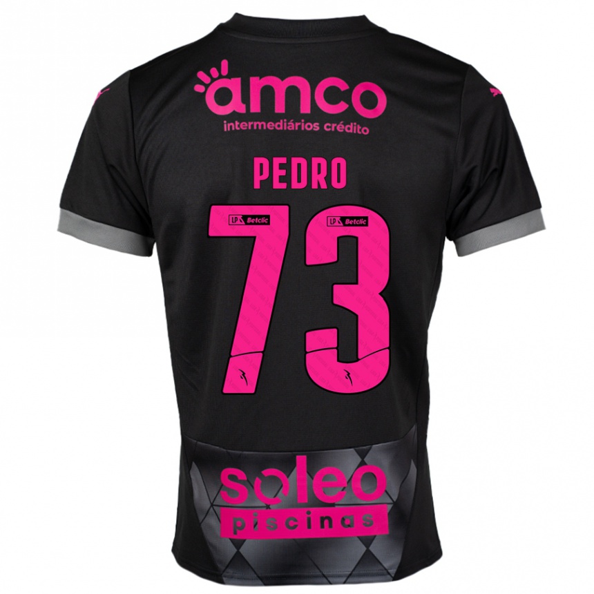 Homme Football Maillot Zé Pedro #73 Noir Rose Tenues Extérieur 2024/25